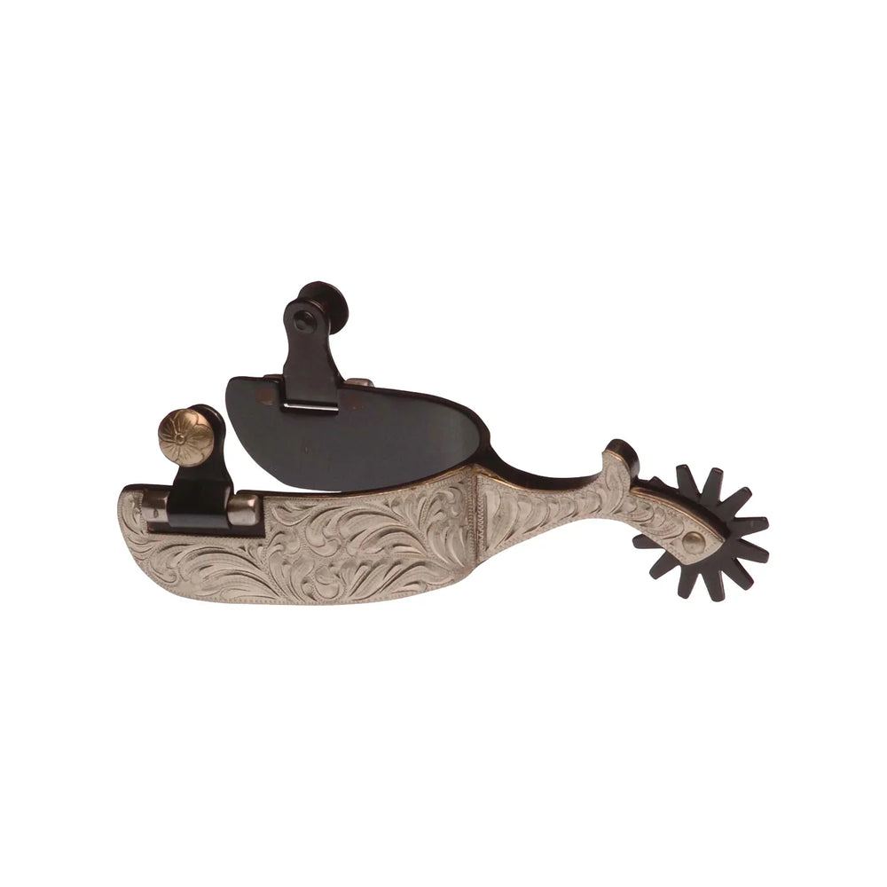 Lakota western brushed spurs with decorations SR00210