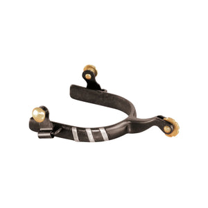 Lakota black spurs with metal inlay SR00015