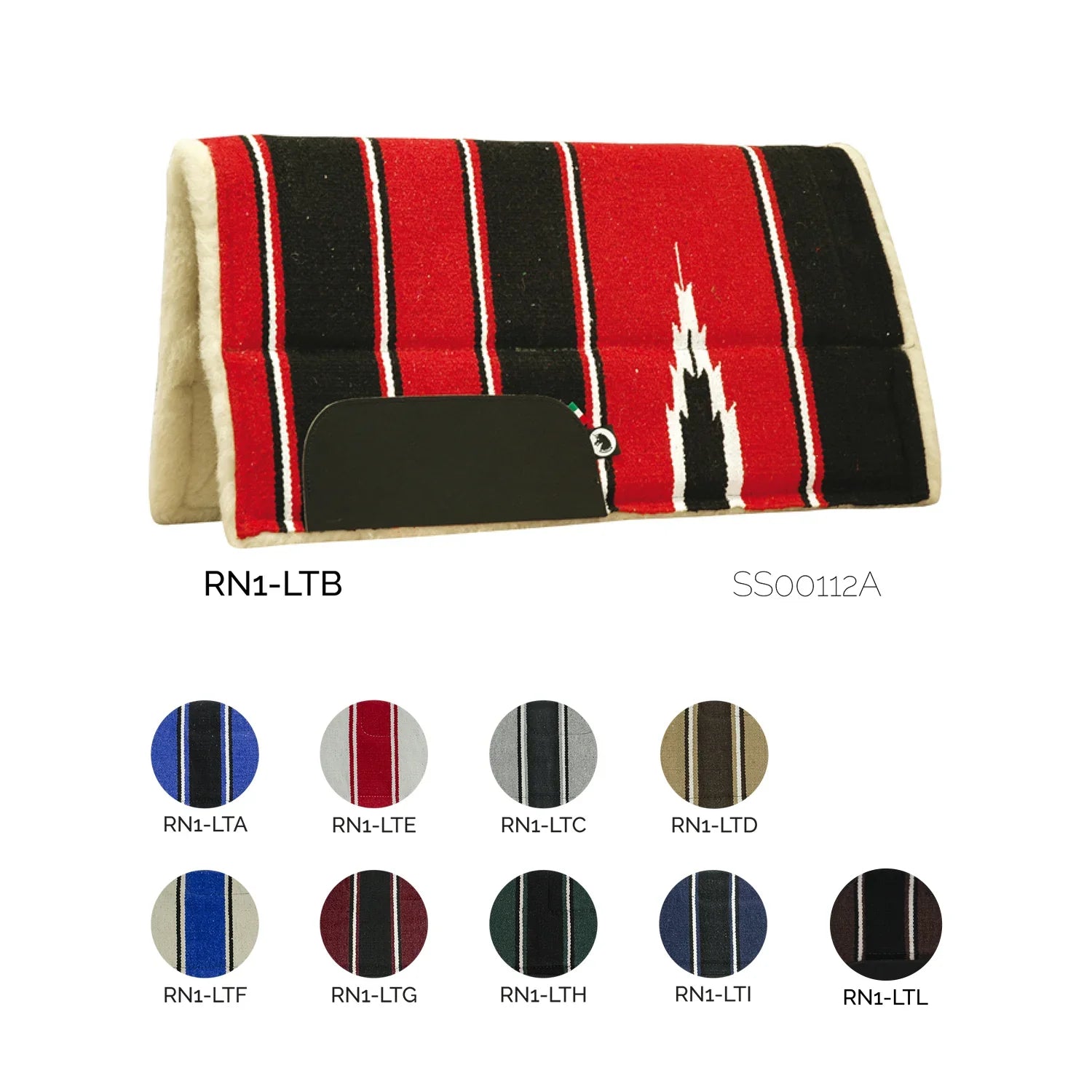 Lakota pony saddle pad with synthetic fleece bottom