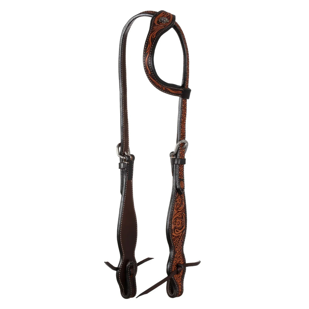 Pool's western one ear bridle floral tooling