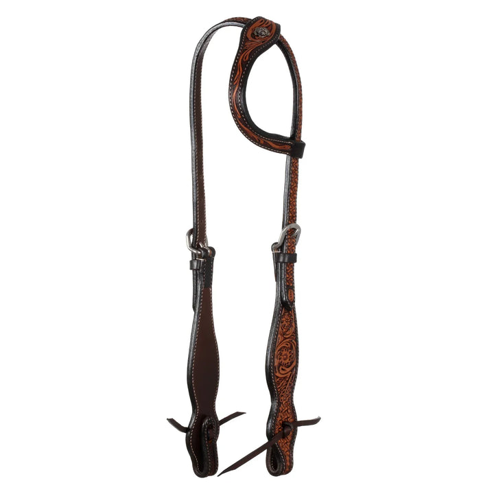 Pool's western one ear bridle floral tooling