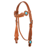 Pool'swestern bridle with blue stones