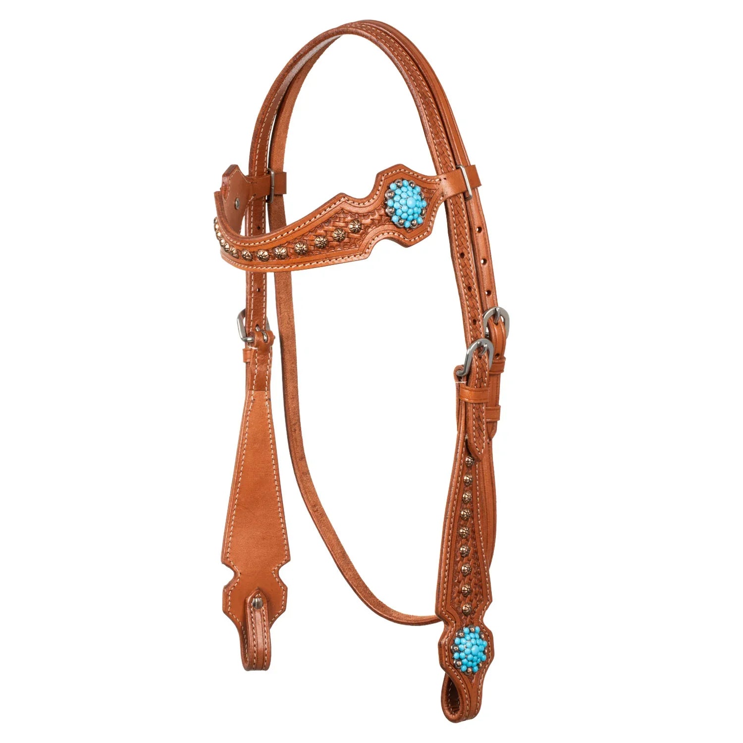 Pool'swestern bridle with blue stones