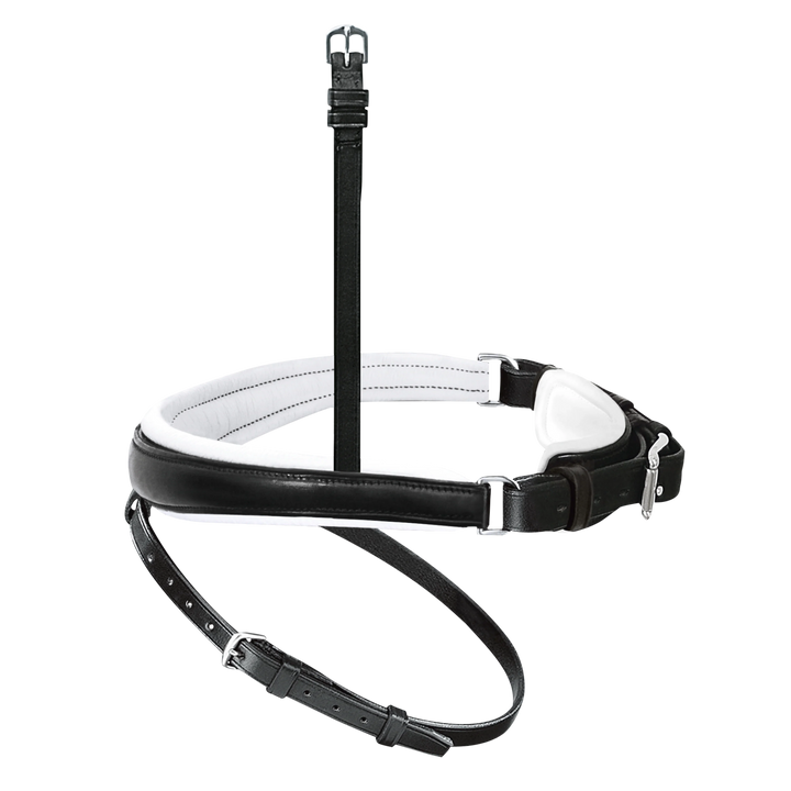 Passier anatomically formed caveson special with white lining and flash strap