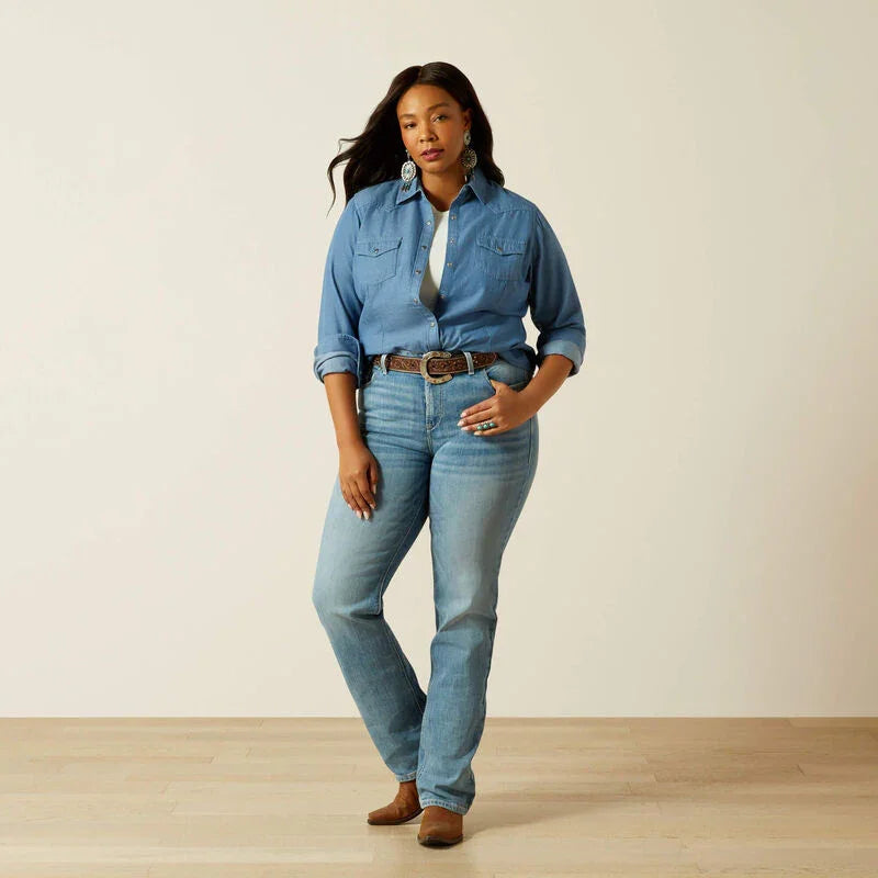 Ariat perfect rise yara straight leg jean for ladies