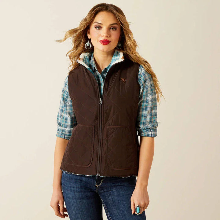 Ariat dilon 2.0 reversible insulated gilet for ladies