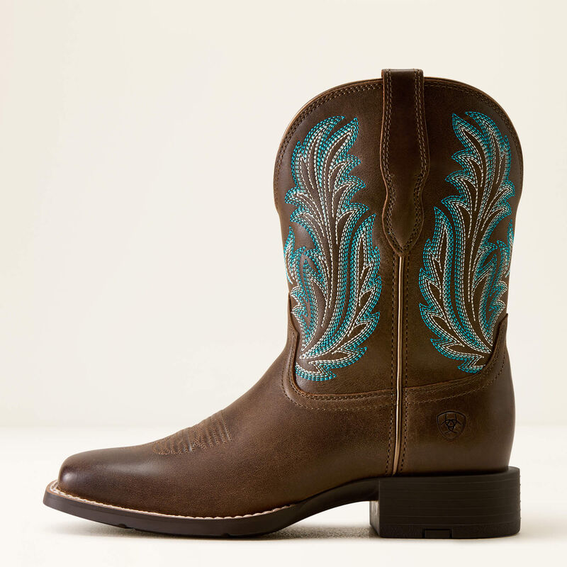 Ariat Round Up Filly Westernstiefel mit breiter, eckiger Zehenpartie für Damen