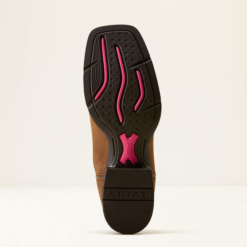 Ariat Round Up wasserdichter Westernstiefel mit breiter, eckiger Zehenpartie für Damen