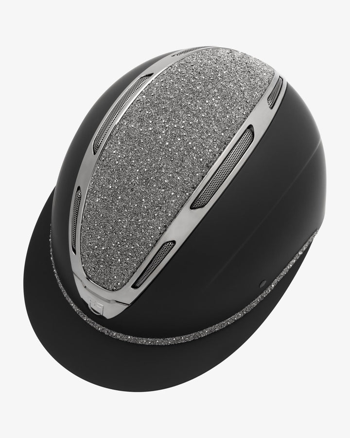 Equestro Women's Apocalypse helmet matte shell and rhinestones homologation EN 1384-2023 etw 02017