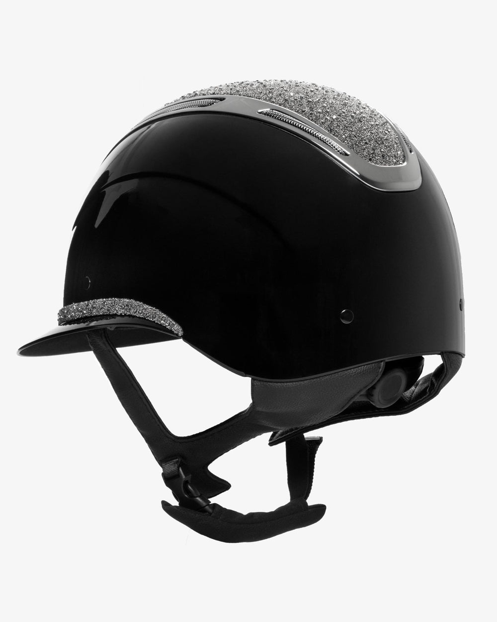 Equestro Women's Apocalypse helmet glossy shell and rhinestones homologation EN 1384-2023 ETW02018