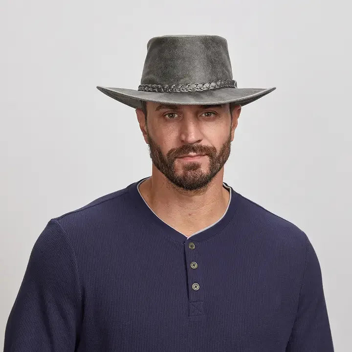 American hat makers Crusher | Crushable Leather Outback Hat
