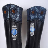 De Niro Western boots buckaroo blue