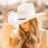 American hat makers Montana |  Straw Cowgirl Hat with Western Hat Band