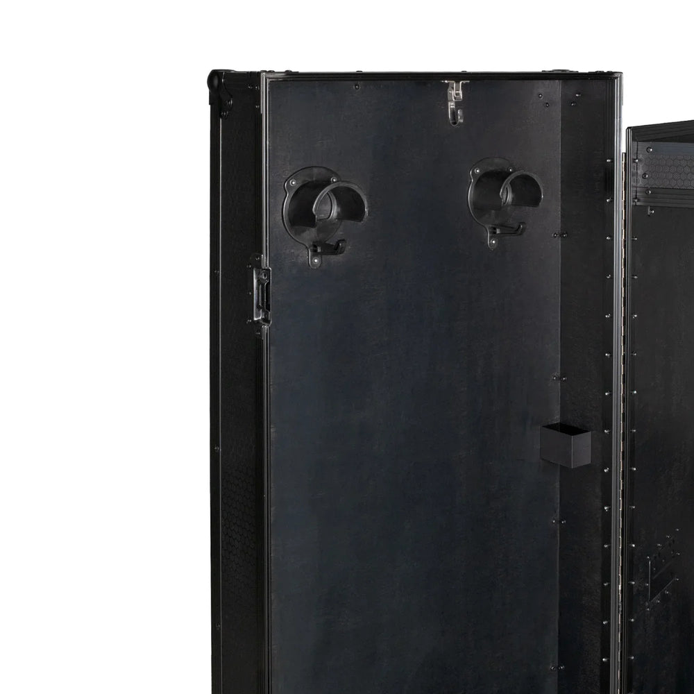 Equestro black hardware saddle cabinet ETS 02101