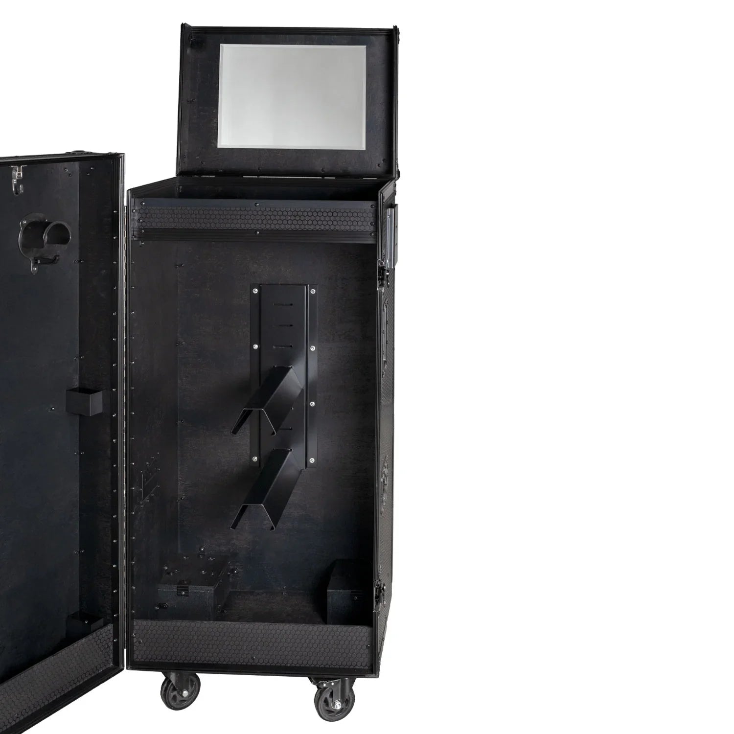 Equestro black hardware saddle cabinet ETS 02101