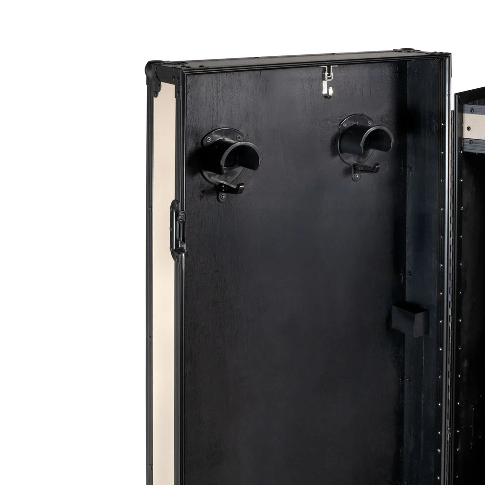 Equestro black hardware saddle cabinet ETS 02101