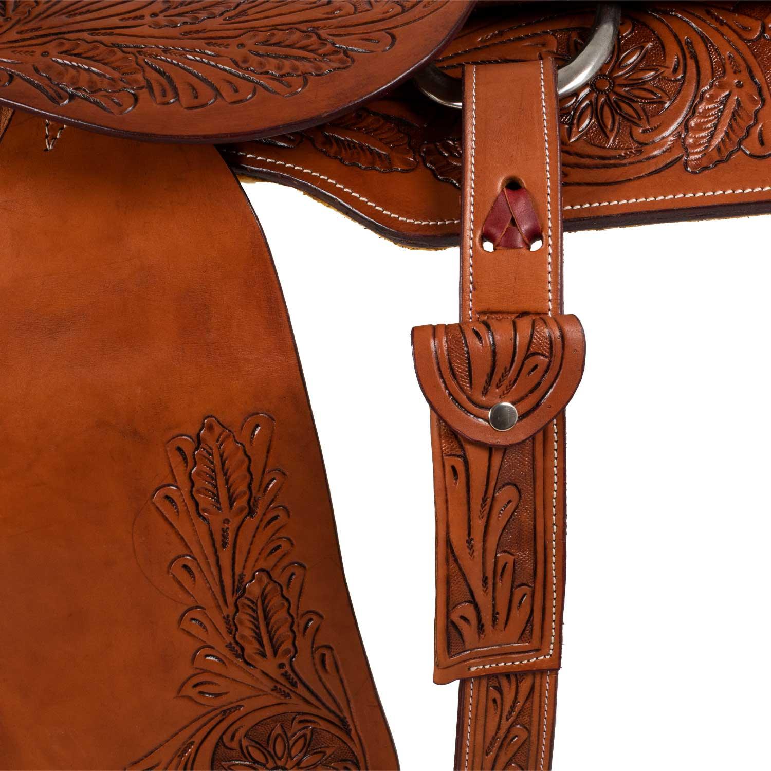 McBryan team penning western wade saddle flower tooling MBH08002