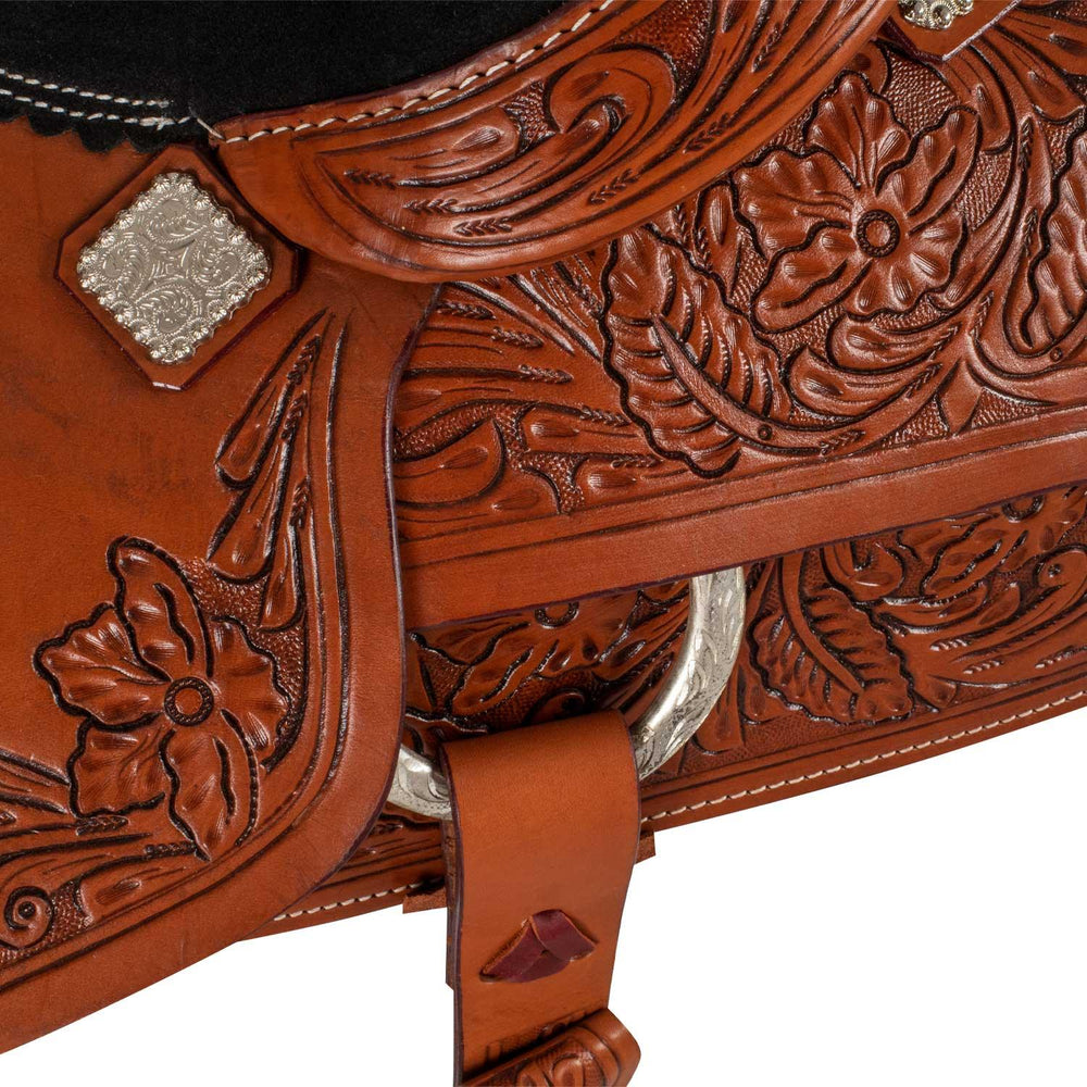 McBryan working ranch saddle classic flower  tooling MBH08008