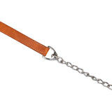 Pool's leather lead with chain PL6190