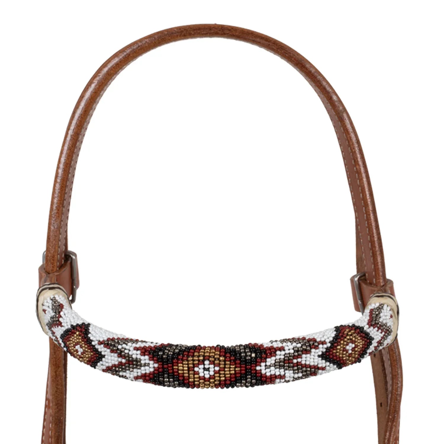 Pool's bridle with beaded southwest decorations and cotton mecate reins