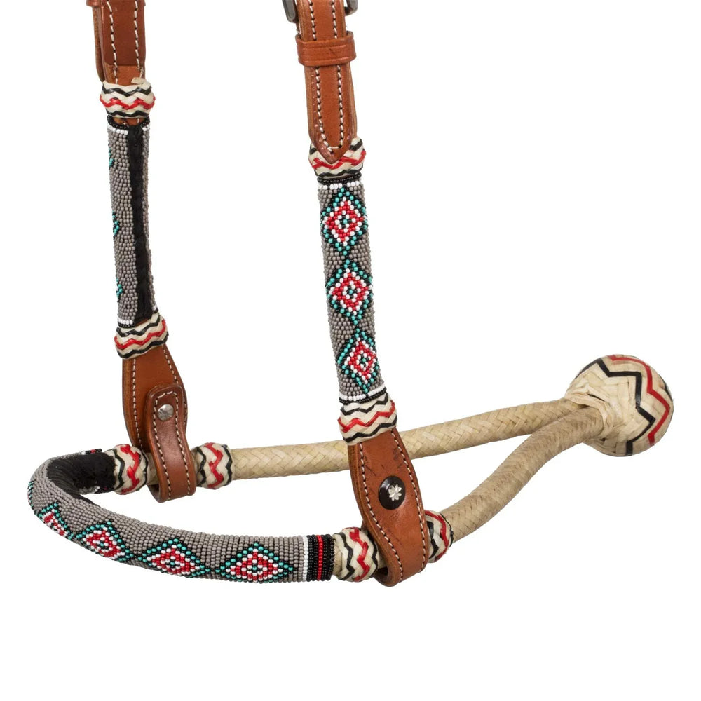 Pool's sand pearls bosal set with cotoon mecate reins
