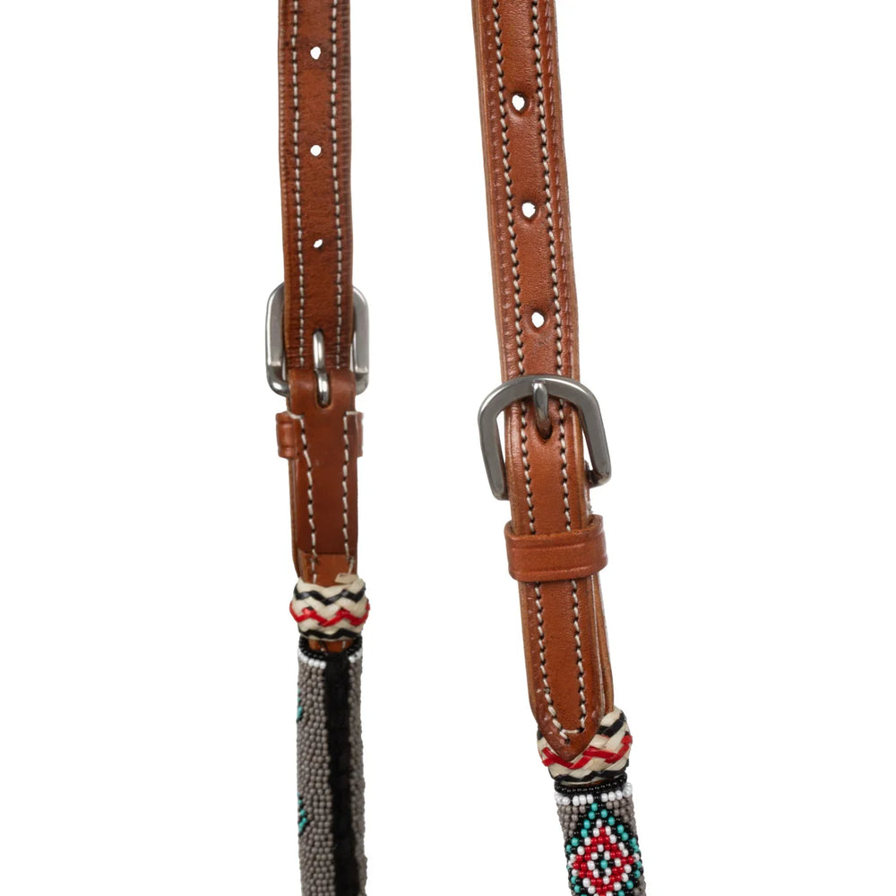 Pool's sand pearls bosal set with cotoon mecate reins