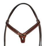 Pool's futurity western bridle with braided browband