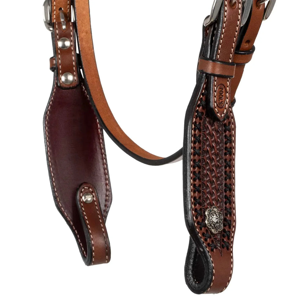 Pool's western bridle with wide browband