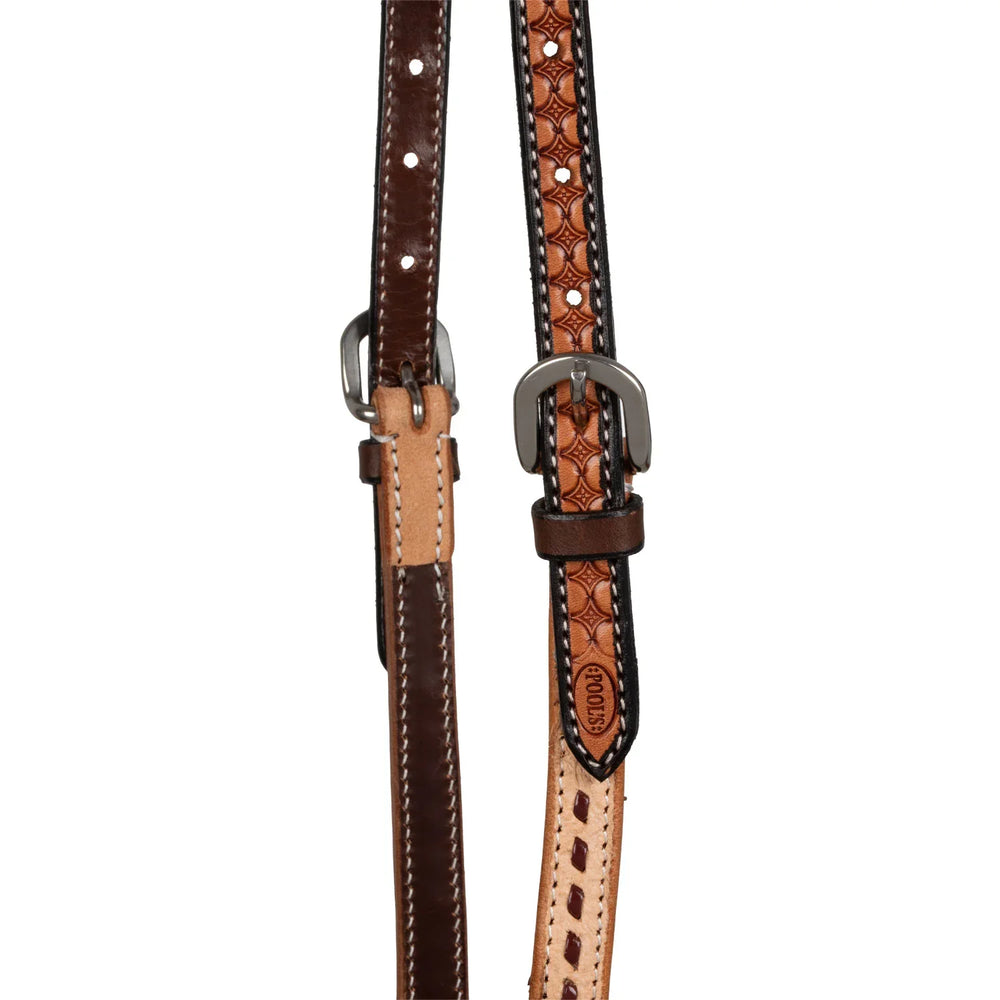 Pool's 2 tone one ear western bridle