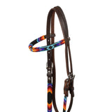 Pool's serape beaded oiled western bridle