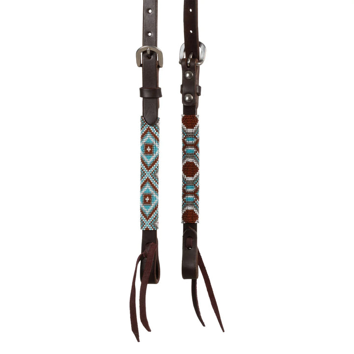 Pool's diamonds beaded oiled western one ear bridle