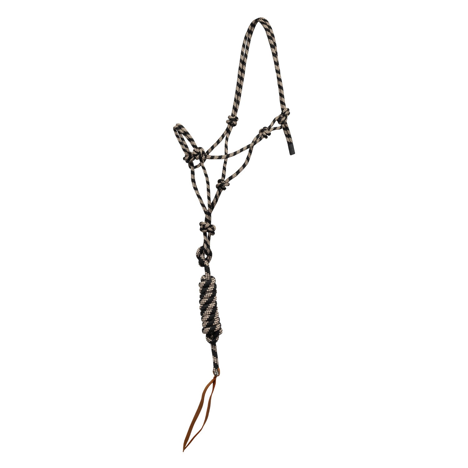 Pool's knotted rope halter with lead PLH03017