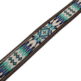 Pool's unisex western beaded belt with feather engraving