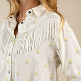 Chemise manches longues à franges Sendero June