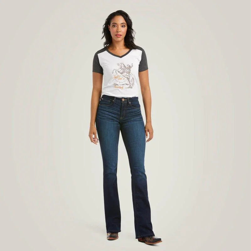 Ariat R.E.A.L. high rise ballary boot cut jean for ladies - HorseworldEU