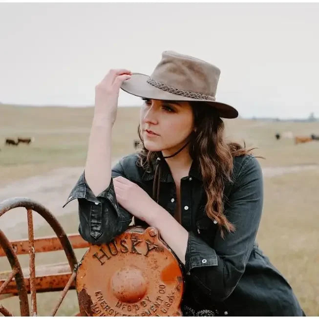 American hat makers Crusher | Crushable Leather Outback Hat