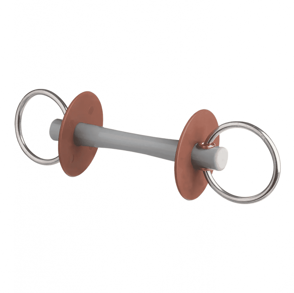 Beris loose ring snaffle bit with comfort bar, ring 6 cm, hard Beris