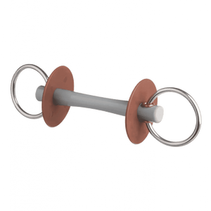 Beris loose ring snaffle bit with comfort bar, ring 6 cm, hard Beris