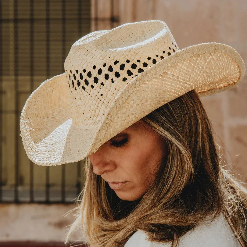 Sandoval Mazatlan raffia cowboy hat for ladies