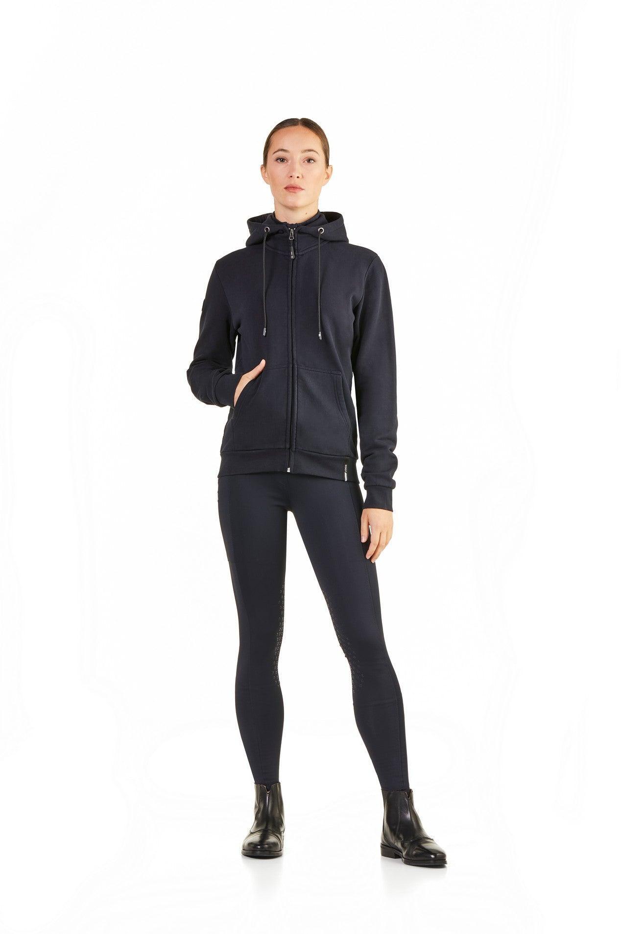 Ego 7 Zerowet sweatshirt for ladies with hood zip - HorseworldEU