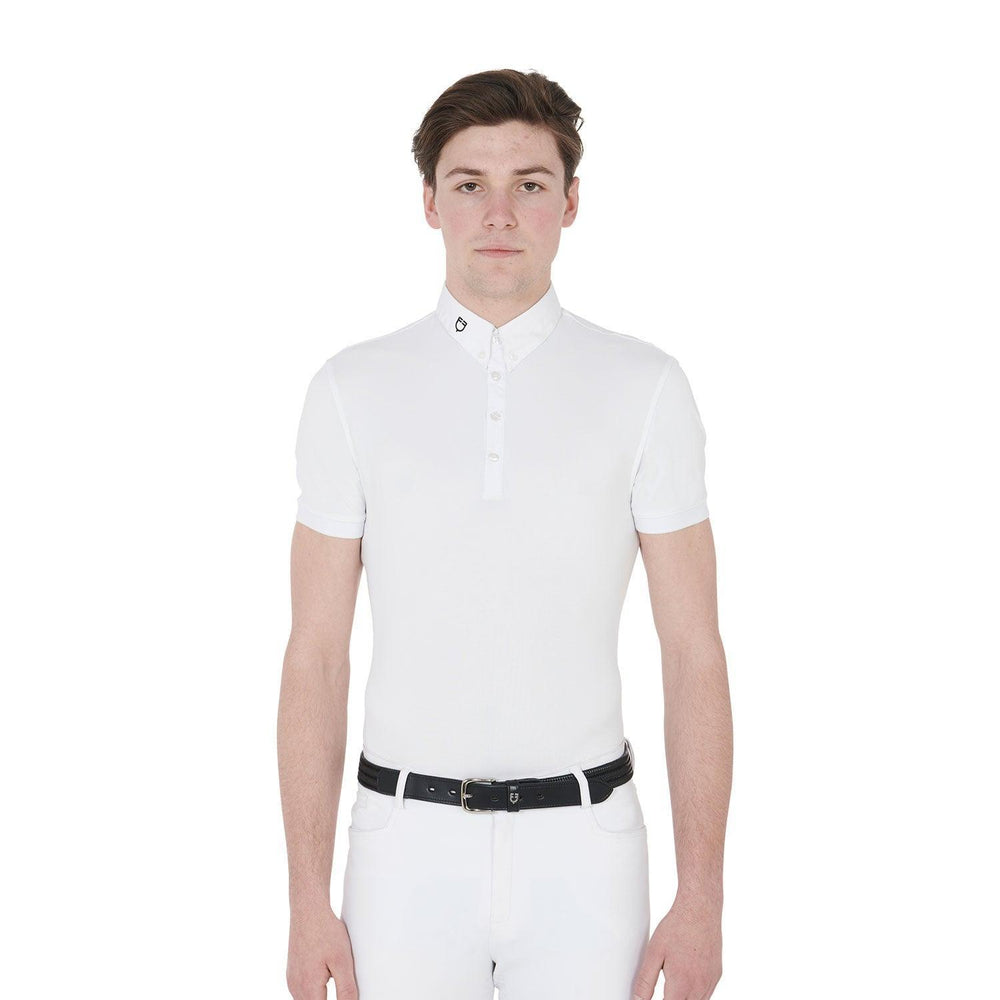 Equestro men's competition polo shirt in breathable technical fabric - HorseworldEU