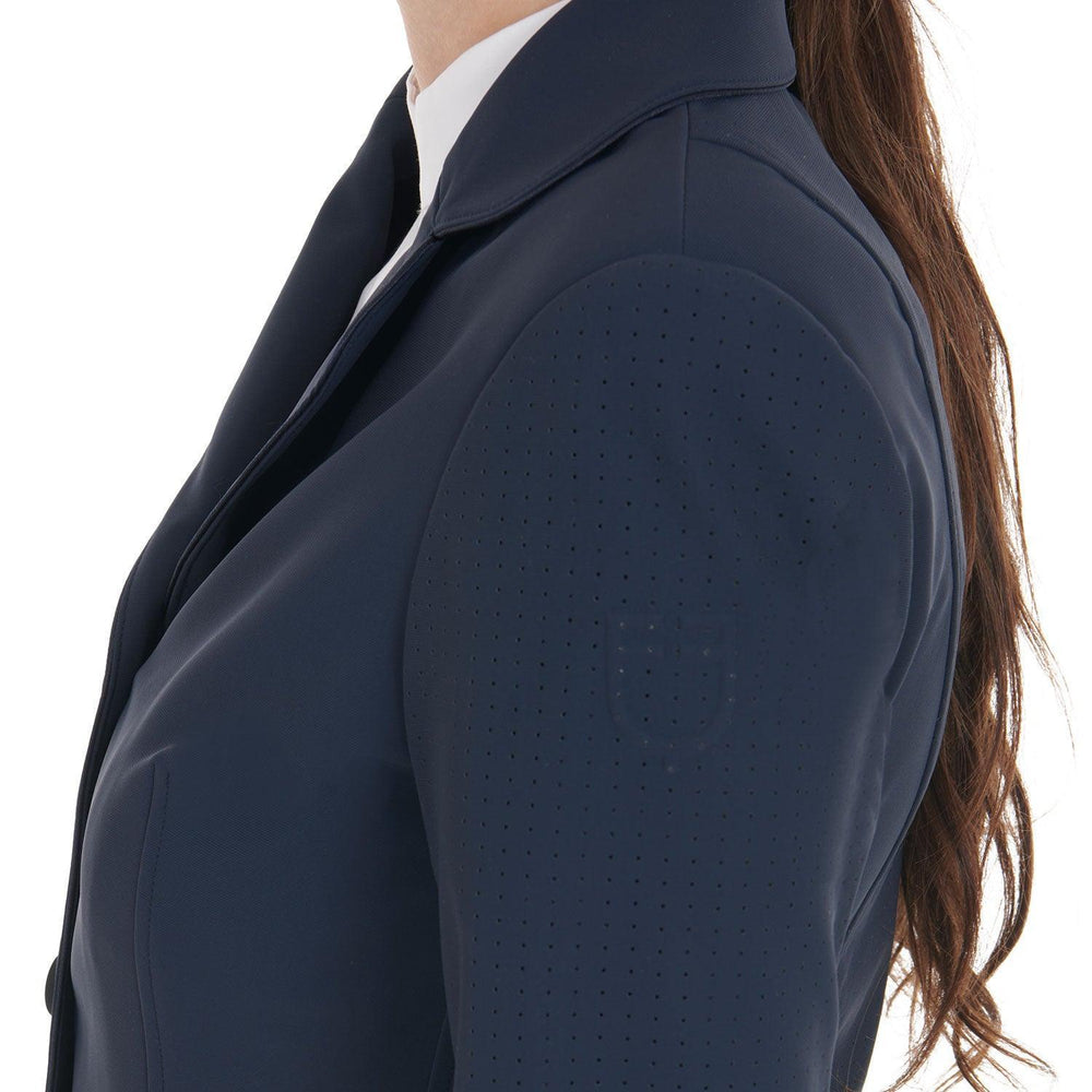 Equestro women's competition jacket three buttons perforated fabric - HorseworldEU
