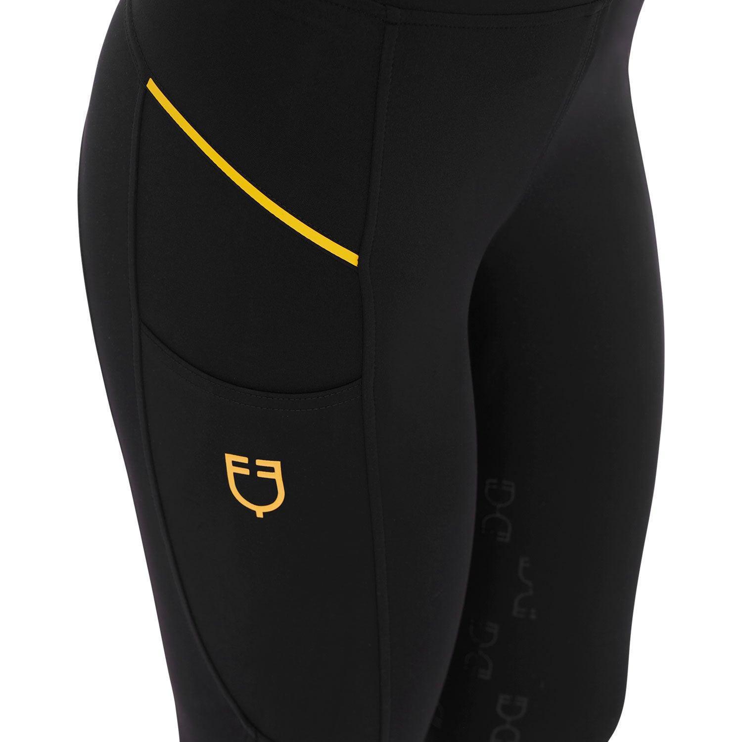 Equestro women's slim fit leggings micro mesh inserts - HorseworldEU