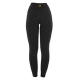 Equestro women's slim fit leggings micro mesh inserts - HorseworldEU